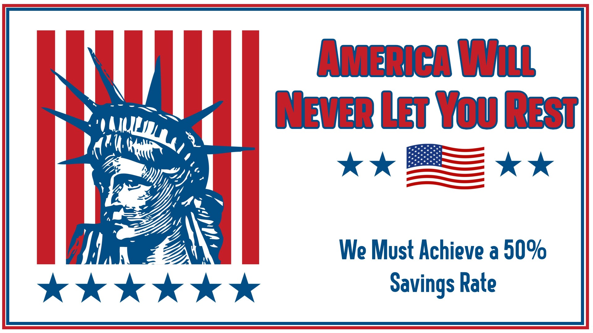 America Will Never Let You Rest: We Must Achieve a 50% Savings Rate